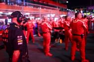 Adrian Newey, the Chief Technical Officer of Oracle Red Bull Racing, looks the Scuderia Ferrari car on the grid during the F1 Grand Prix of Saudi Arabia at Jeddah Corniche Circuit on March 9, 2024, in Jeddah, Saudi Arabia. Source: Getty